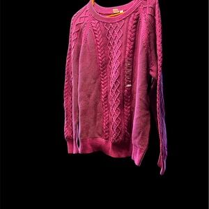 GAP Fuchsia Cable Knit Sweater